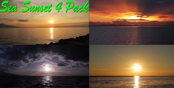 Sea Sunset 4 Pack