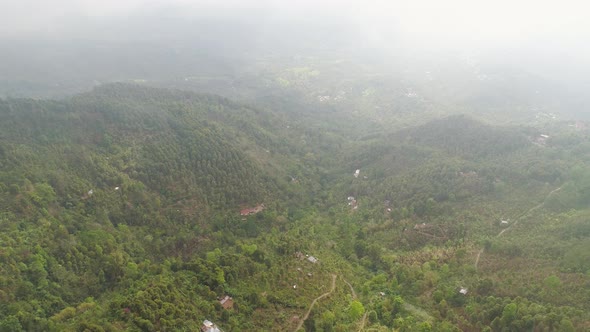 Mountain Landscape Farmlands and Village Bali, Indonesia