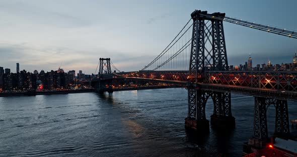 Williamsburg Bridge Skyscrapers on the Lower East Side of Manhattan