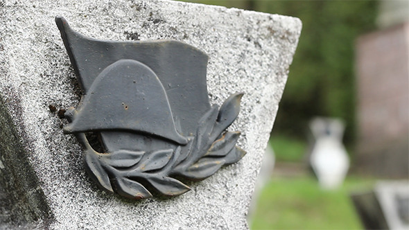 WWII Military Ensign on Tombstone
