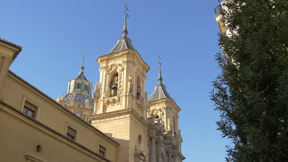 Bell towers and dome of Basilica San Juan de Dios