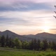 Sunset in Carpathian Mountain Landscape Green Trees in Spring Forest - VideoHive Item for Sale