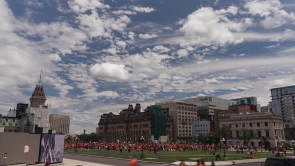 Canada Day Ottawa Parliament Protest Timelapse