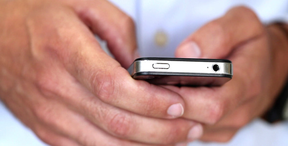 Man Using Smartphone (4 Pack)