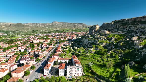 Cappadocia Aerial View 4 K View of the City Urgup