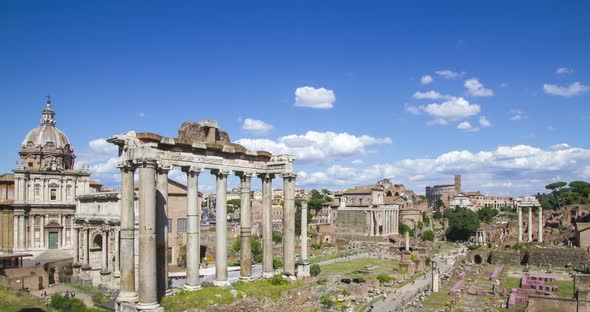 Roman Forum time lapse, Rome, Italy.