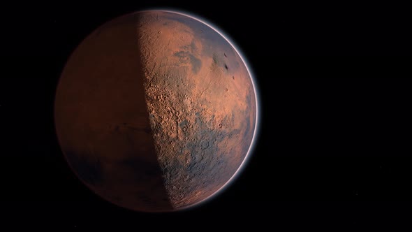Mars Planet Rotating alt