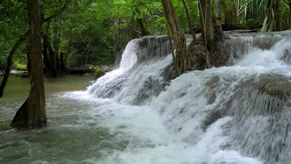 Huai Mae Khamin Waterfall level seven, Kanchanaburi, Thailand