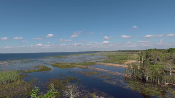 View of Lake Tohopekaliga at St. Cloud Florida during the mid afternoon