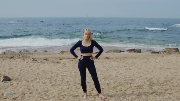 Portrait of Young Woman In Sport Outfit