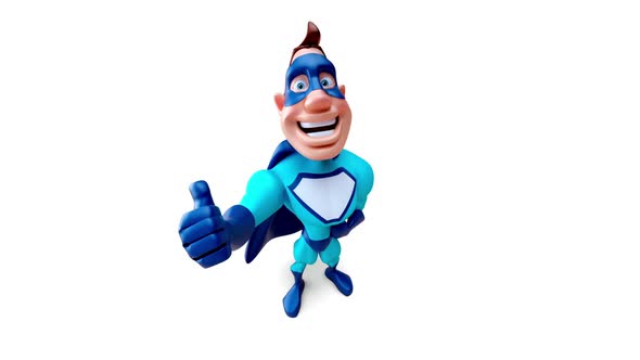 Fun 3D cartoon fun superhero