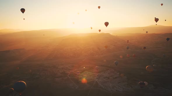 Sunset Balloons And Cappadocia