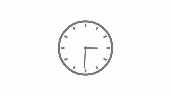 Gray color clock isolated