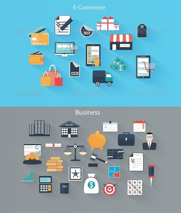 Set of Flat Icons for Web and Mobile Devices