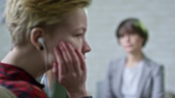 Mother and Daughter on Psychotherapy Session