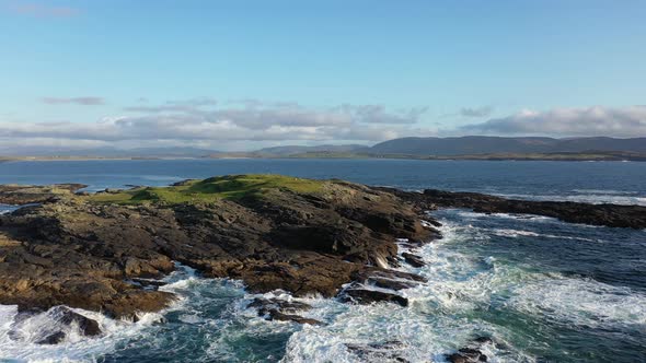 The Beautiful Island Inishbarnog at Rossbeg in County Donegal  Ireland