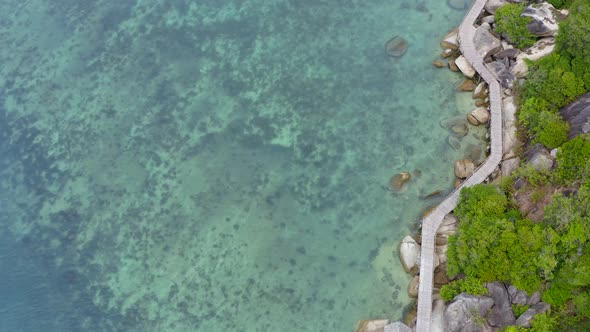 Aerial View of Leela Beach in Koh Phangan Thailand