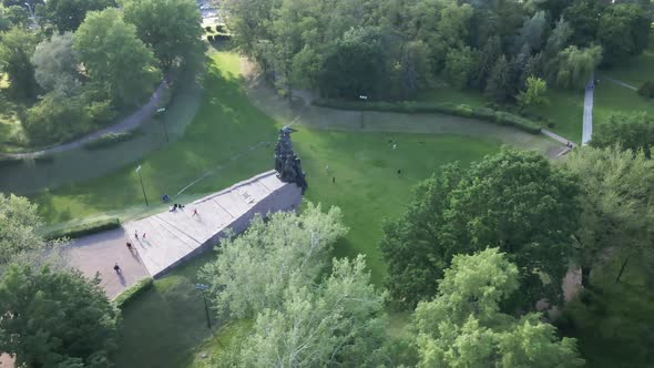 Kyiv, Ukraine: Babi Yar. Memorial Mass Murder of Jews. Aerial View