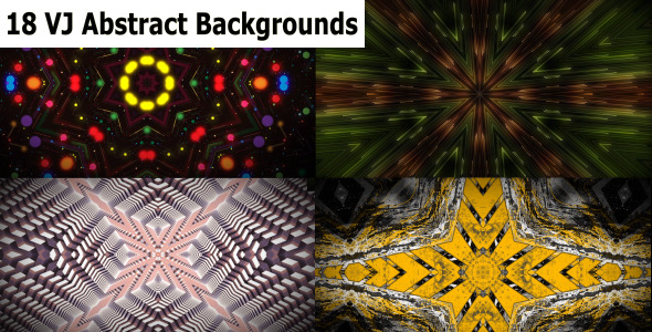 VJ Abstract Backgrounds 18 Pack