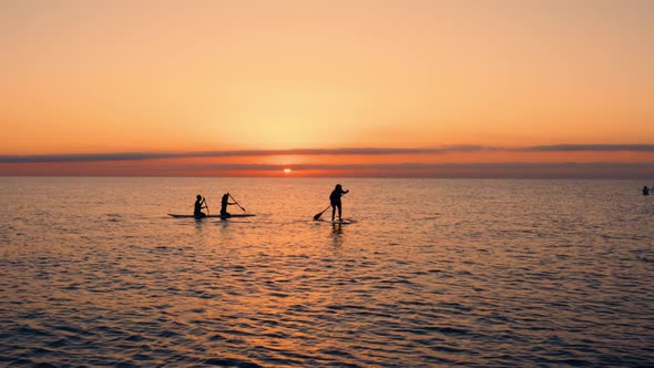 Surf at sunset