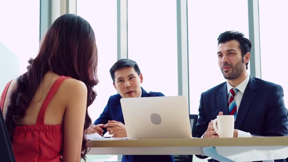 Job Seeker in Job Interview Meeting with Manager