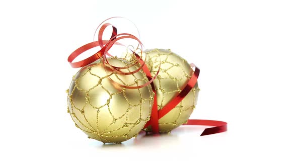 Beautiful Golden Christmas Baubles Looping