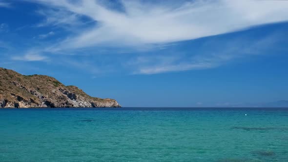 The Beach of Firapotamos in Milos, Greece