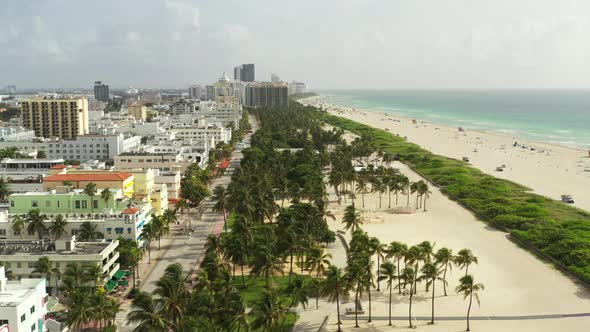 Aerial Footage Miami Beach Shut Down To Tourism July 2020