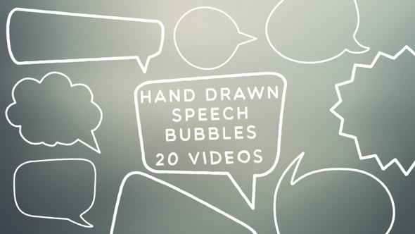 Hand Drawn Speech Bubbles alt