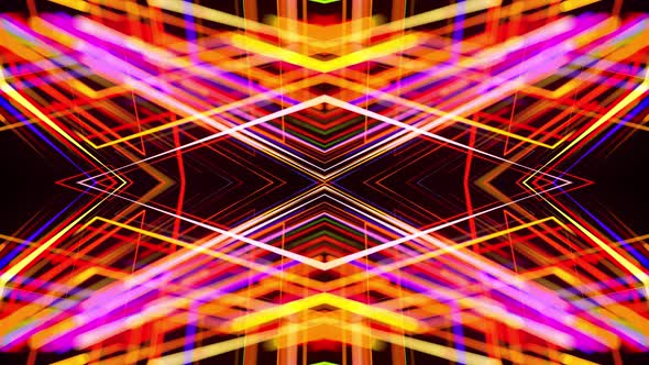 Abstract Laser Show Abstract Bg with Pattern of Glow Multicolor Lines 2