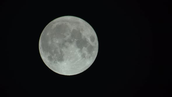 Full Moon in the Dark Night Sky