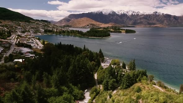 Queenstown New Zealand aerial