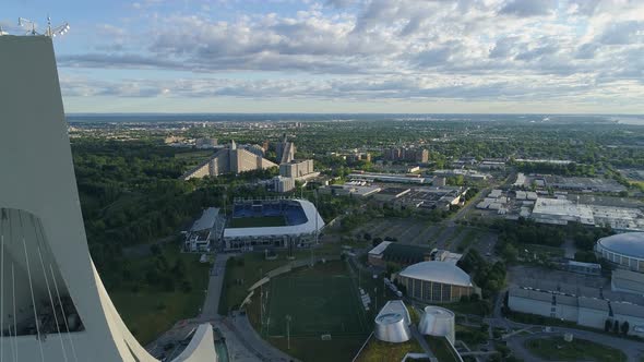 Aerial view of the Olympic Park in Montreal