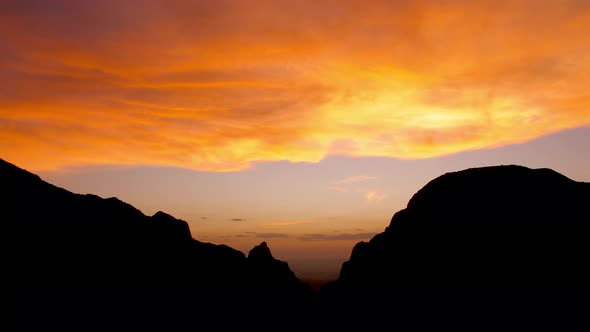 Beautiful Sunset Timelapse at the Window Overlook in Big Bend 4K