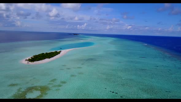 Aerial texture of luxury resort beach vacation by shallow lagoon and white sand background of journe