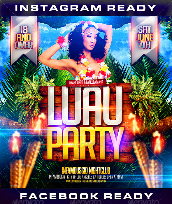 luau graphics designs templates from graphicriver luau flyers