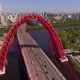 Zhivopisniy bridge, Moscow, Russia. Aerial - VideoHive Item for Sale