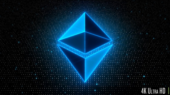 4K Glowing Ethereum Cryptocurrency Digital Data Background alt