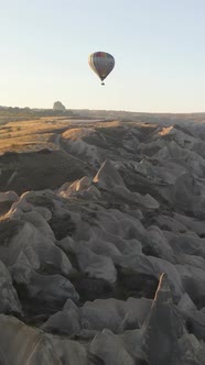 Balloons in Cappadocia Vertical Video Slow Motion