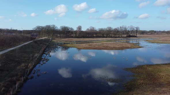 Nature reserve lake Wasmeer in Laren and Hilversum, the Netherlands