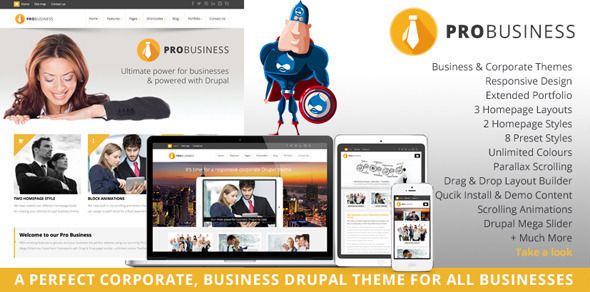 PROBusiness - Multi Purpose Corporate Drupal Theme
