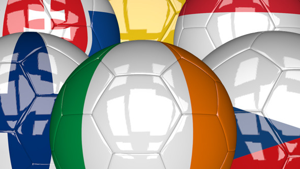 3D Soccer Ball - EU Flags Pack 5
