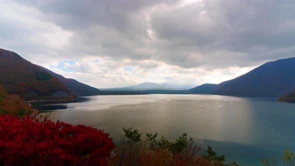 Beautiful nature in Kawaguchiko with Mountain Fuji in Japan