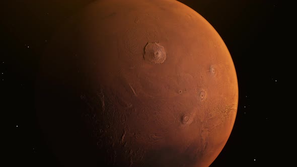 Red Planet Mars View From Space Animation Wallpaper Background