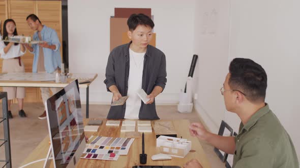 Asian Architects Choosing Material Samples