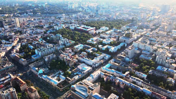 Aerial View of Kyiv By Day. Ukraine