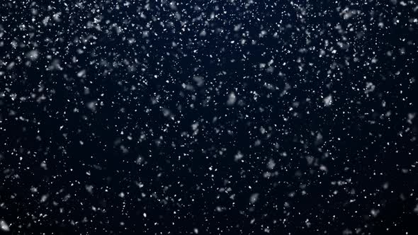 4K Seamless Looped Snow fall background, snow falling animation with green screen