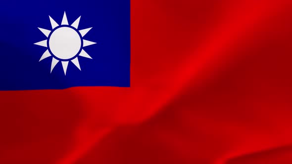 Taiwan Flag Waving Flag Animation 4K Moving Wallpaper Background