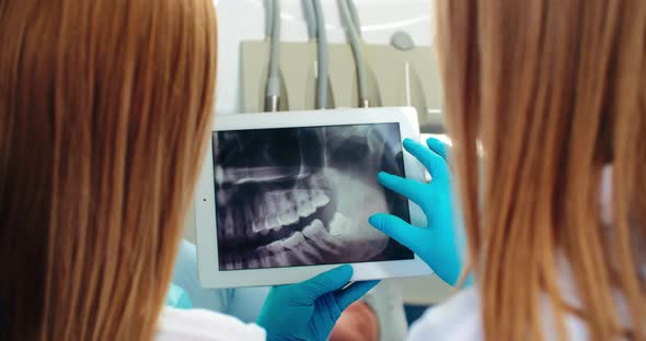 Orthodontist Working on Tablet