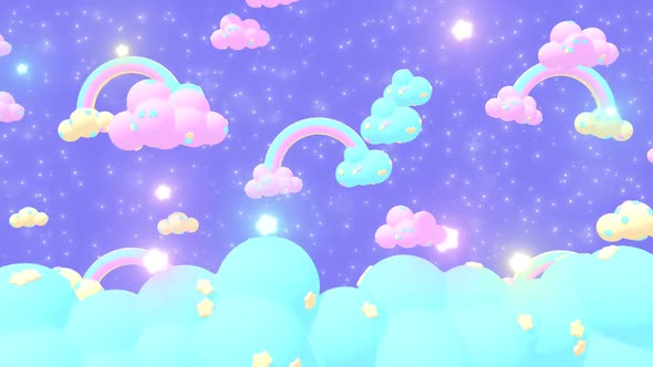 Rainbow in the clouds